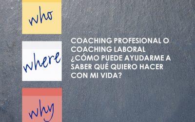 Coaching profesional o coaching laboral ¿cómo puede ayudarme a saber qué quiero hacer con mi vida?